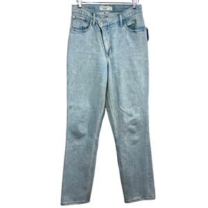 Abercrombie & Fitch Curve Love 90s Straight Ultra High Rise Blue Jeans Size 27 4